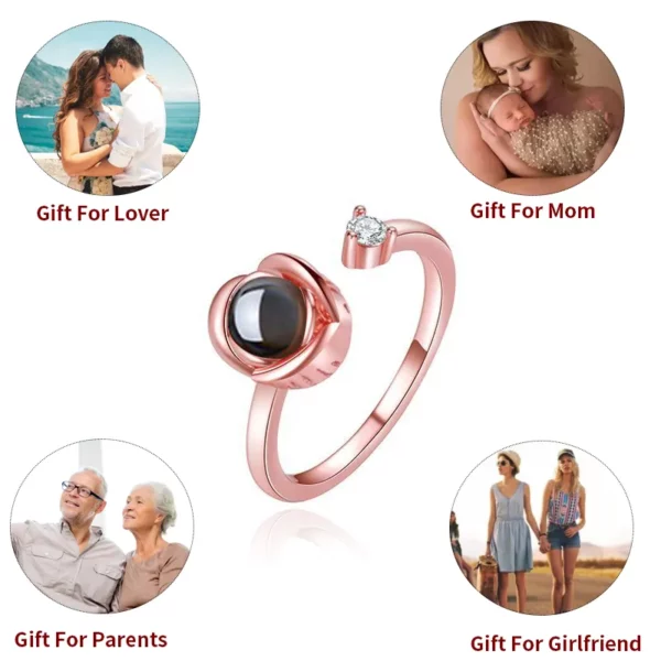 Personalized Projection Photo Ring