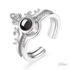 Projection Photo Ring Silver